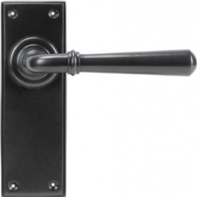 Newbury Lever Door Handle on Various Backplates